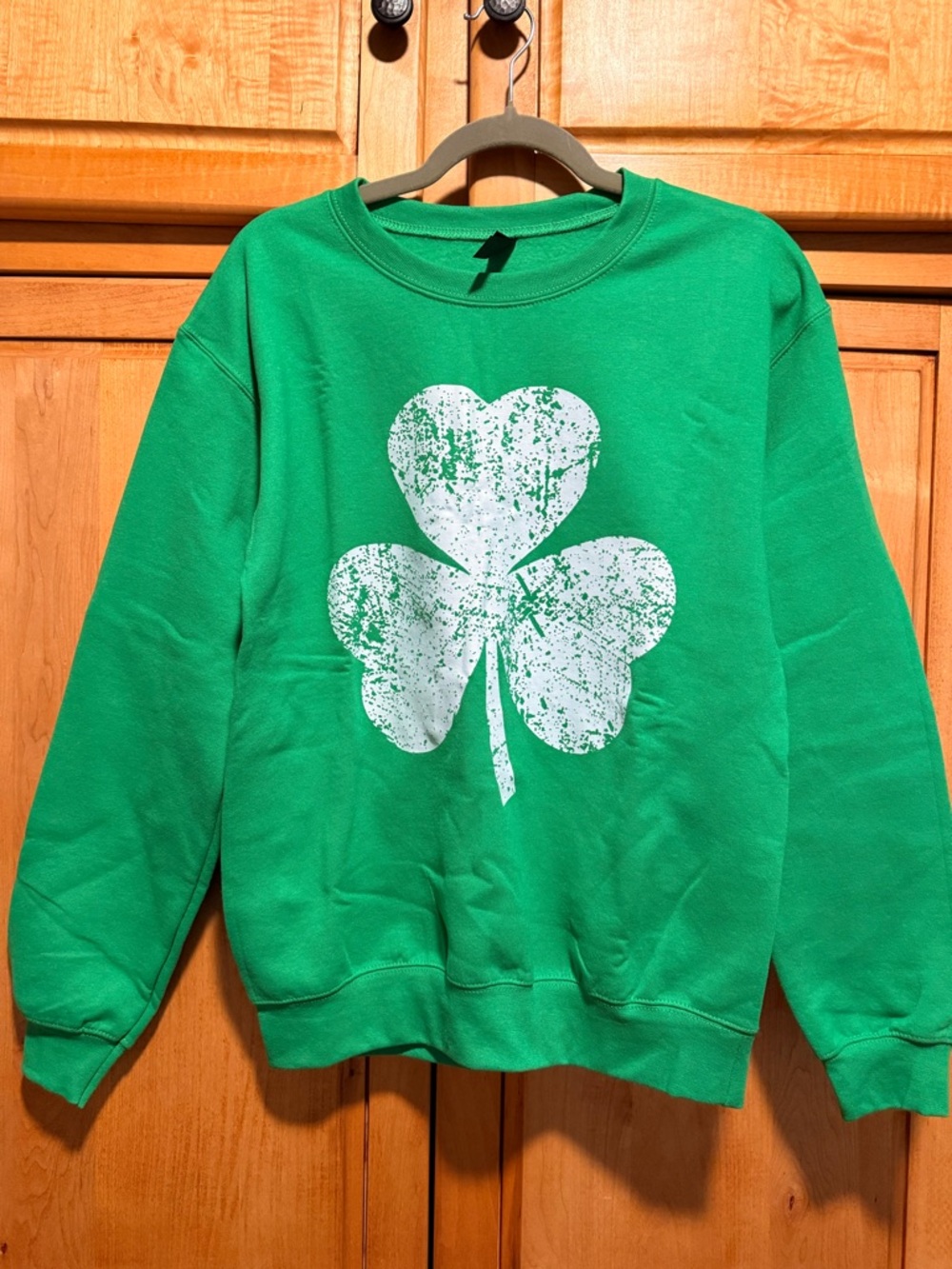 Never Worn Green Shamrock Graphic Sweatshirt - Unbranded